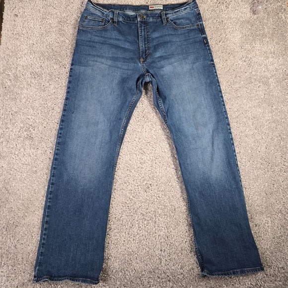 Wrangler Mens Bootcut Jeans 36x32 [Fits 34x31] Blue Relax Workwear Western Rodeo - Picture 1 of 16